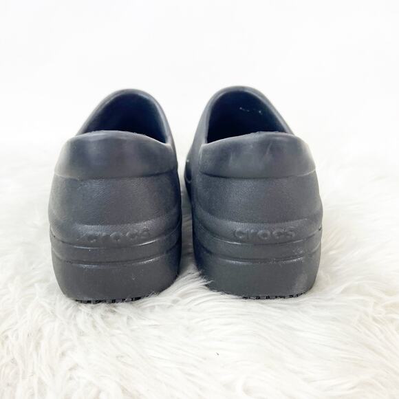 Crocs Dual Comfort US 7 Womens Black Rubber Slip On Closed Toe Clog Shoes - Picture 4 of 13